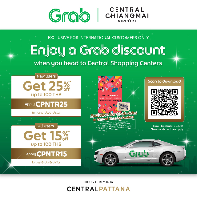 Enjoy a Grab discount when you head to Central Shopping Center